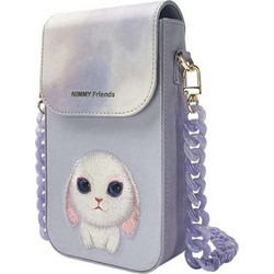 Nimmy Big Eyed Pet 2.0 (Rabbit) Kit - Σετ 3 σε 1 από Τσαντάκι Κινητού - Πορτοφόλι και GPS Locator σε Μωβ Χρώμα