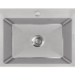 Sanitec 6050S Vision Επικαθήμενος Νεροχύτης Inox Σατινέ 60x50cm