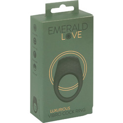 You2Toys Emerald Love Luxurious Cock Ring Ελαστικό Δαχτυλίδι Πέους Σιλικόνης με Δόνηση Πράσινο