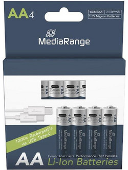 Trust USB-C Rechargeable 1700mAh AA 4τμχ