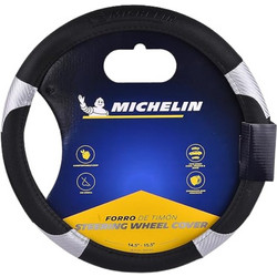 Michelin Κάλυμμα Τιμονιού Μαύρο με Γκρι Ραφή 36,8 - 39,4cm - WML-1000-G