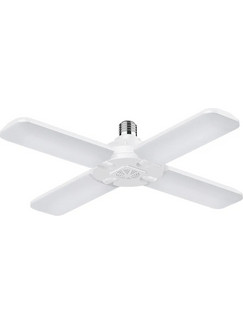 POWERTECH LED λάμπα E27-018, 4x αναδιπλούμενα πτερύγια, 52W, 4000K, E27