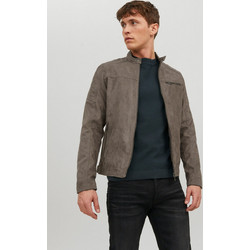 Jack & Jones Faux Suede Light Jacket 12147218-Chocolate Fondant