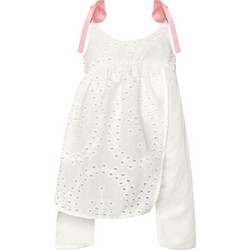 T7251 The Flower Girls Broderie Layer Baby Jipsuit