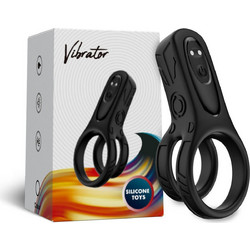 Kinksters Mechao Cock Ring Ελαστικό Δαχτυλίδι Πέους Σιλικόνης με Δόνηση Μαύρο
