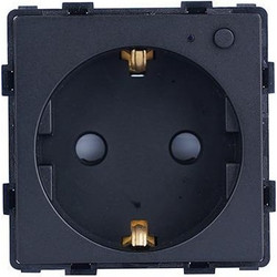 Smart Zigbee πρίζα σούκο 16A μαύρη με ένδειξη λειτουργίας μπουτόν on/off και μετρητή ρεύματος για παρακολούθηση μέσω smartphone 60x60x42 - 152-60676