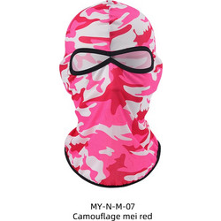 Ghetto Helmet Liner Balaclava Camouflage 2 Hole Unisex Red