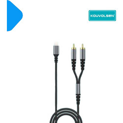 Καλώδιο Ήχου Lighting - 2xRCA 1.5m Kouvolsen KOS-2024
