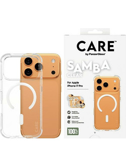 PanzerGlass Case CARE by Fashionable Samba w. White MagSafe for iPhone 17 Pro transparent - (CR37687)