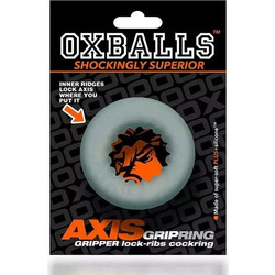 Oxballs Axis Rib Griphold Ελαστικό Δαχτυλίδι Πέους Σιλικόνης 3cm Γκρι