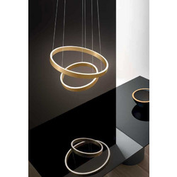 LUCE CRISEIDE-S/2P-O Κρεμαστό Φωτιστικό Οροφής Δίφωτο LED Χρυσό