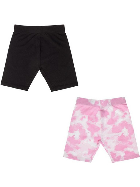 Σετ Κολάν Ποδηλατικά Παιδικά Μαύρο Ροζ Tie Dye - 2 τμχ