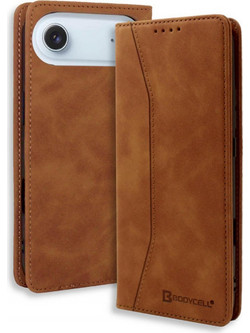 Bodycell Book Case Πορτοφόλι Brown (iPhone Air)