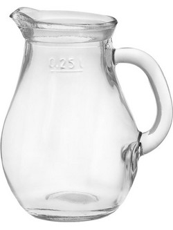 Κανάτα Καραφάκι Γυάλινο με Χερούλι 250ml