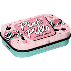 Nostalgic μεταλλικό κουτάκι με μέντες Pink Glam Pills 15gr