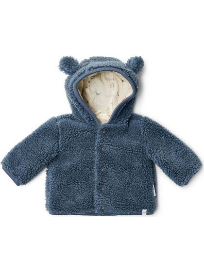 LITTLE DUTCH Βρεφική ζακέτα Teddy Stone Blue