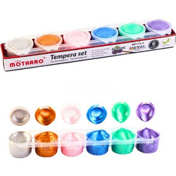 Τέμπερα 15ml Σετ 6 χρωμάτων METALLIC - MP172-3