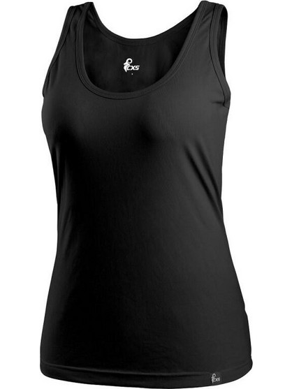 Γυναικείο τοπ αμάνικο t-shirt 100% βαμβάκι LINDA μαύρο