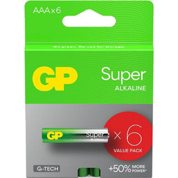 Gp Super Alkaline AAA 6τμχ