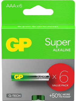Gp Super Alkaline AAA 6τμχ