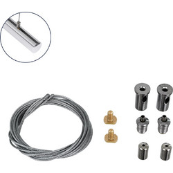 GLOBOSTAR(R) SUSPENSION 70897 Σύστημα Κρέμασης με 2 Ρυθμιζόμενες Ντίζες & Εξαρτήματα Ειδικό για Προφίλ Αλουμινίου - Μ1 x Π1 x Υ200cm