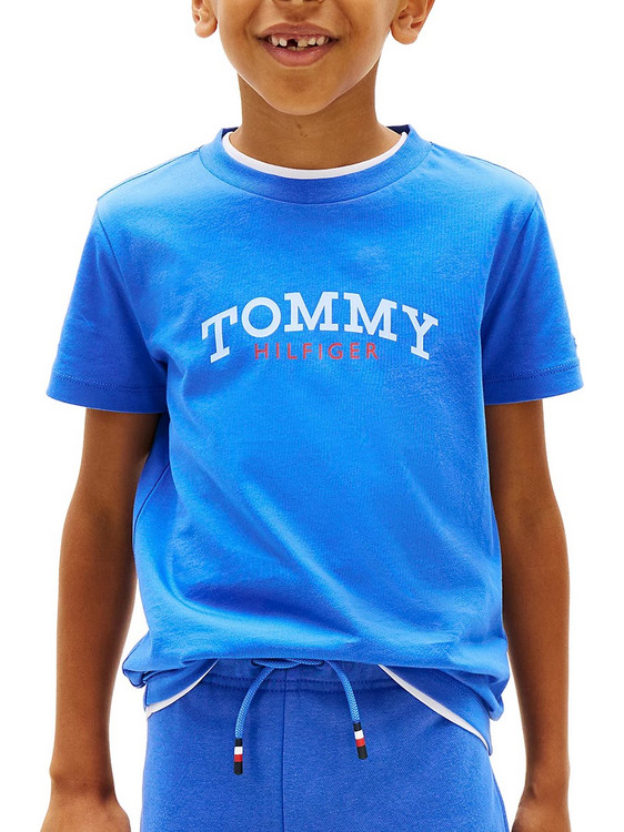 Tommy Hilfiger Παιδικό T-Shirt Κοντομάνικο Royal Blue KB0KB10263-C6H