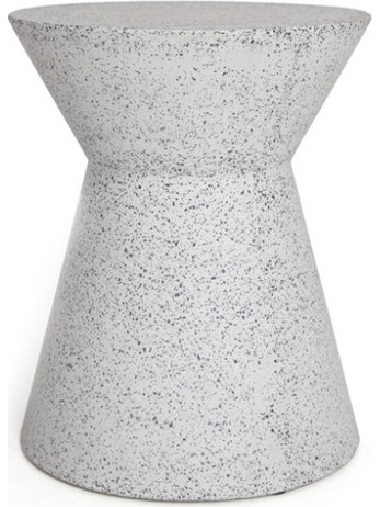 ows-0800001 Σκαμπό Biella Terazzo Grey Black (35x35x44) Soulworks
