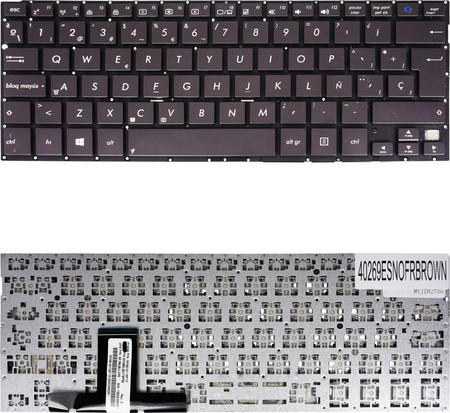 Teclado Espanol para Portatil - Spanish Laptop Keyboard για Asus Transformer Book TX300 TX300CA 0KN0-NY1UK13 0KNB0-3627UK00 9Z.N8JBU.00U MSK-UQ00U ES No Frame Brown (Κωδ.40269ESNOFRBROWN )