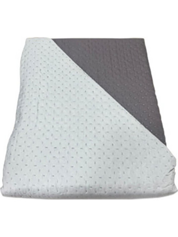 Κουβερλί Διπλό Microfiber Διπλής Όψης Cross Desing Γαρύφαλλο 220x240 - Γκρι-Ανοιχτό Γκρι