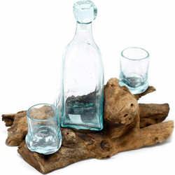 Molton Glass on Wood - Whisky Set