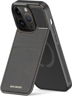 Θήκη Δερμάτινη Dux Ducis Apple iPhone 14 Pro Rafi Mag 3 σε 1 MagSafe RFID Blocker με Stand Μαύρο N63044
