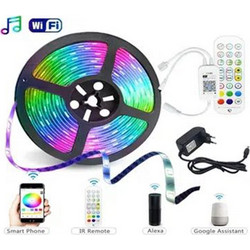 Έξυπνη Ταινία LED 5m Wifi με App Κινητού RGB Φωτορυθμικό Rixme 5050 USB 2.4GHz & Ασύρματο Χειριστήριο - Αυτοκόλλητος Ατμοσφαιρικός Φωτισμός