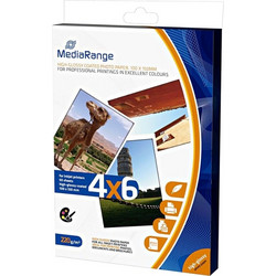 Φωτογραφικές Κάρτες MediaRange A6 High-Glossy για Inkjet Εκτυπωτές 220g/m 50 Φύλλα (MRINK104)
