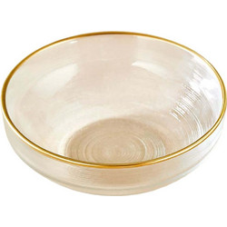 Μπωλ Σερβιρίσματος (Σετ 6Τμχ) 337GLZ1116 15cm Clear-Gold Hermia Γυαλί