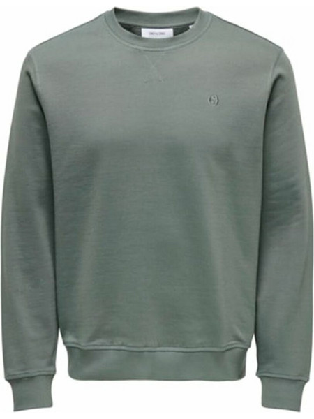 Only & Sons Onsdan Unshed Reg Crew Neck Ανδρικό Φούτερ Σκούρο πράσινο