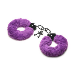 Master Series Fur Handcuffs Purple