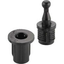 VISATON 5095 16mm Frame Dowels For Cabinet Cover (Male + Female) Black Plastic - VISATON