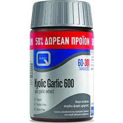 Quest Kyolic Garlic 600mg 60s + 30 Ταμπλέτες