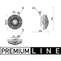Mahle Συμπλέκτης, Βεντιλατέρ Ψυγείου - Cfc 259 000P