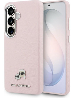 Karl Lagerfeld Saffiano KC Metal Logo MagSafe Θήκη (Samsung Galaxy S26 Plus) Pink