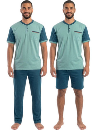 Κοντομάνικες Καλοκαιρινές Πιτζάμες Collection Με 2 Παντελόνια Βεραμάν PL-2632