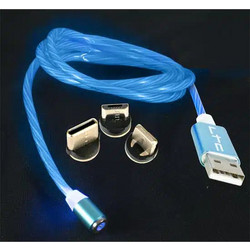 LTC Audio MAGIC-CABLE-BL Magnetic USB-C / Micro-USB / Lightning Cable 1m Blue 65-1095
