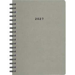 Next ημερολόγιο 2027 classic ημερήσιο σπιράλ γκρι 17x25εκ. Δυνατότητα εκτύπωσης Γκρί