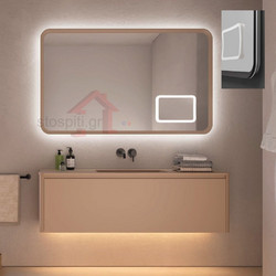 Καθρέπτης Μπάνιου Led Imex Duomo 80X140 cm με μαύρη κορνίζα DUOM038140NG