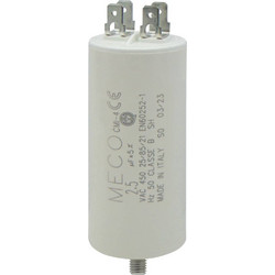 ΠΥΚΝΩΤΗΣ ΜΟΝΙΜΟΥ ΛΕΙΤΟΥΡΓΙΑΣ FASTON 2.5μF 450VAC MECO