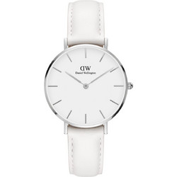 Daniel Wellington Γυναικείο Ρολόι με Λευκό Δερμάτινο Λουράκι DW00100190