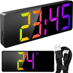 Izoxis Alarm Clock - Colorful Led Clock - (19048-0)