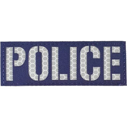 POLICE - Σήμα Ανακλαστικό Μικρό Πολυεστερικό (10 x 3,5 εκ.) - Χρώμα: Navy Μπλε