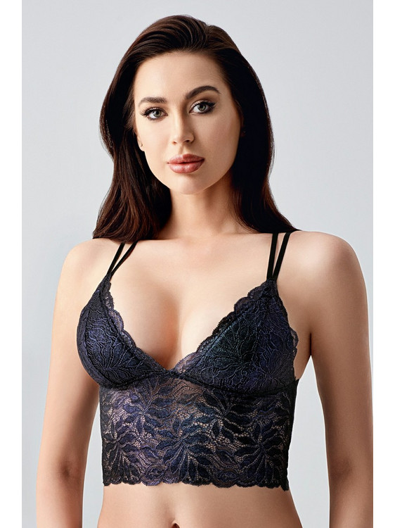 New Bra Lingerie Midnight Bloom Bralette Σουτιέν Μαύρο NB338322