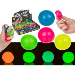 Ultra Soft Anti Stress Ball Glow In The Dark 4 cm 4 Χρώματα - 1 τμχ (59211)